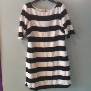 Blue and white dress